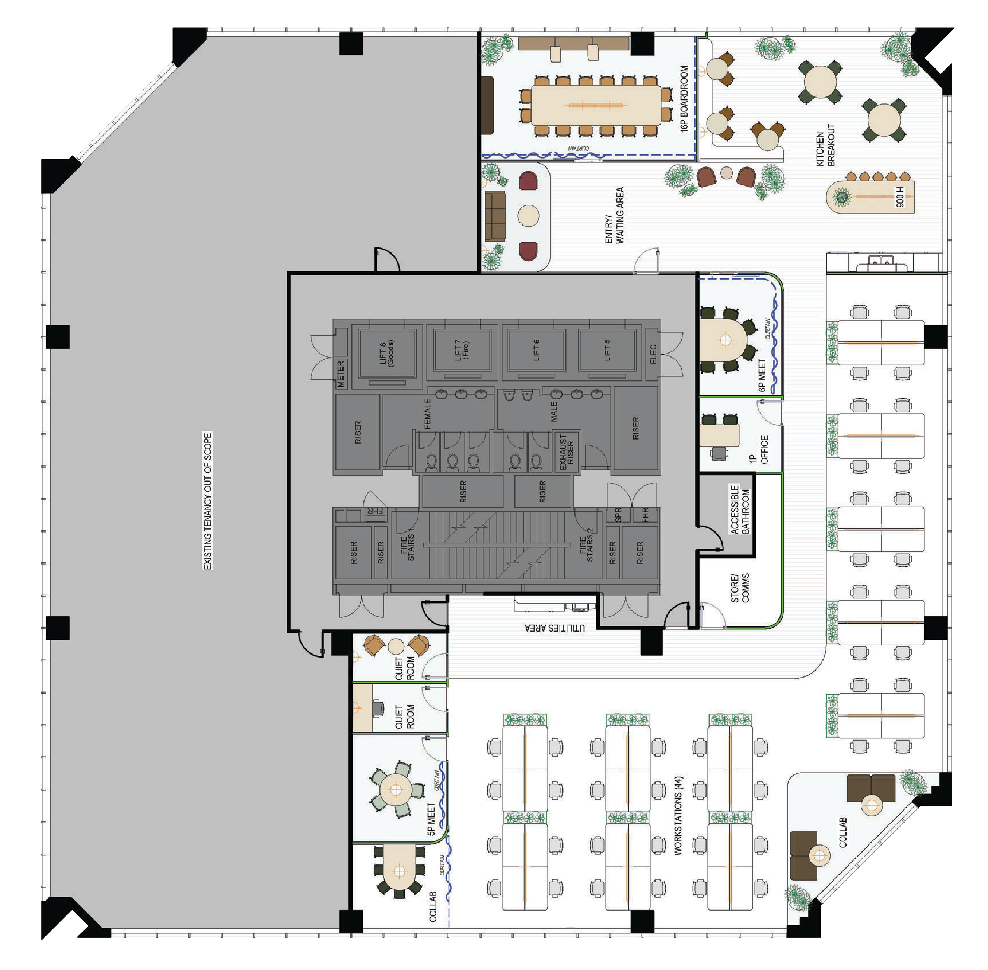 141 Walker Level 22, Suite 1 Floorplan